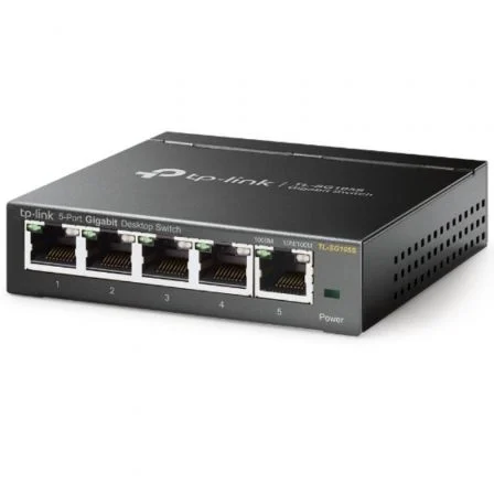 TP-Link TL-SG105S Switch de 5 Puertos Gigabit Ethernet Negro